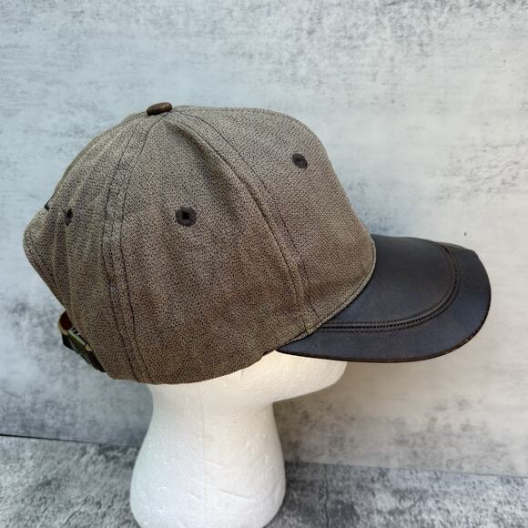 VTG Mickey Mouse Nike Golf Hat Leather Brim Adjustable Baseball Cap Tan & Brown - Picture 5 of 7